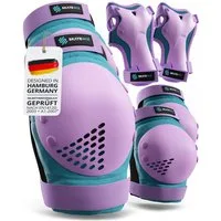 SKATEWIZ Protektoren-Set SMASH Knieschoner Kinder Inliner Schoner Erwachsene Protektoren Set (Schonerset Inliner skates Mädchen Schützer, 6-tlg., Inliner Schoner mit Knie-, Ellenbogen- und Handgelenkschützer), Schützer Inline Skates Kinder Schlittsch