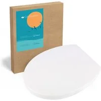 Calmwaters WC-Sitz Modern Soft, Weiß, Duroplast, Made in EU, Absenkautomatik, Abnehmbar, 26LP2805