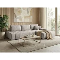 Beautysofa Ecksofa Draco L mit Schlaffunktion, in pflegeleichten Stoffen, Bettkasten