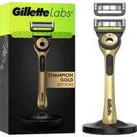 Gillette Nassrasierer Labs Champion Gold Edition, 1-tlg., inkl. 2 Ersatzklingen & Magnetischer Dock
