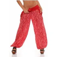 malito more than fashion Haremshose malito Damen Pumphose mit Orient Print, leichte Stoffhose, Freizeith Aladinhose im Orient Print mit elastischem Bund Einheitsgröße