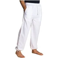 PANASIAM Stoffhose Sommerhose aus Baumwolle - blickdicht - leichte Freizeithose - Unisex Baumwollhose Damen & Herren - Schlupfhose f. Alltag Urlaub Homeoffice
