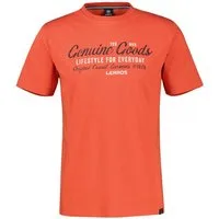 LERROS T-Shirt T-Shirt unifarben mit Print und 1/2-Ärmeln