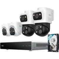 eufy Security IP-Überwachungskamera eufy PoE NVR Security System S4 Max, 3-Linsen Bullet-PTZ-Kameras (4-tlg., 4*PoE NVR Security System S4 Max, KI Auto-Framing&Tracking, Farbnachtsicht, Stroboskop)