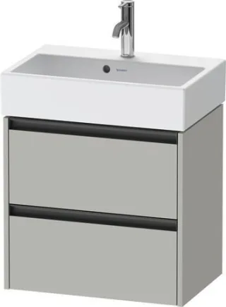 Duravit Ketho.2 Waschtischunterbau wandhängend Betongrau Matt 584x390x549 mm - K25273007070000 K25273007070000