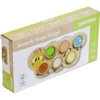 Sensorik-Spiel Raupe aus Holz zur Förderung der Sensorik und Feinmotorik, Bausteine