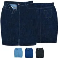 German Wear Jeansrock Trend462R Midi Denim Denim Trendiger Midi Rock Jeansrock Denimrock Business Rock