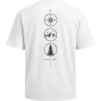 Neverless Oversize-Shirt Herren T-Shirt - Kompass Outdoor - Oversized Relaxed Fit Sommer mit Print