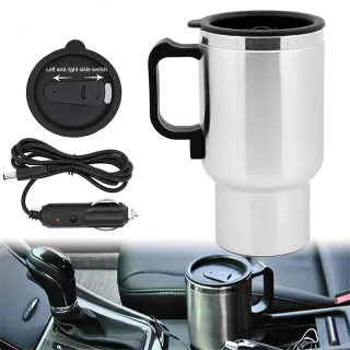 IPRee Car Kettle Electric Kettle Camping 12V 450ml Portable Travel Car Truck Kettle Hot Water Heater Bottle for Tea Coff