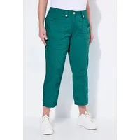 Ulla Popken Funktionshose 7/8-Cargohose Krempelriegel Komfortbund