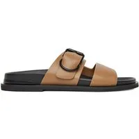 Badura Badura Damen Flip-Flops Brauner FLOWER-LT778-93 Badepantolette