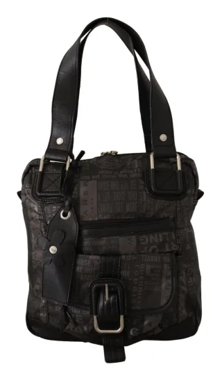 WAYFARER Schwarze Schultertasche mit bedrucktem Logo