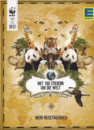 WWF Album EDEKA 2012 - Mein Reisetagebuch (Mit 180 Stickern um die Welt) gebraucht - wie neu