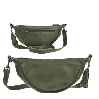 Crossbody Bag Tasche Damen Leder grün. Sportliche Brusttasche und Crossover Bag ideal für Freizeit und City-Alltag | Bear Design Toon