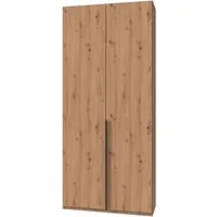 Wimex Kleiderschrank Mugano,in 5 Breiten,2 Höhen,2 Tiefen, viele Farben, Made in Germany (in Basic oder Premium Ausstattung) mit langen Griffen aus Metall, mit oder ohne Spiegel