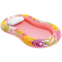 Intex Luftmatratze Luftmatratze Tropical Oasis Lounger 206x122x23cm, mit aufblasbarem Kopfkissen