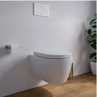 Bernstein Tiefspül-WC NT2038, Wandhängend, Wand-WC kurz 48cm Spülrandlos Nano Softclose