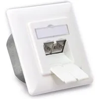 LogiLink Montagedose LOGILINK CAT.6a Datendose UP, reinweiß
