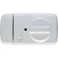 ABUS Türzusatzschloss 7010A W EK (Set, inkl. 2x 1,5 V AAA Batterie, sowie drei Schlüssel)