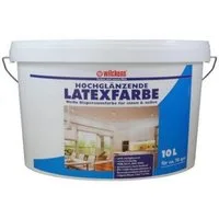 Wilckens Farben Latexfarbe 10 Liter weiße Farbe hochglänzend