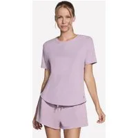 Skechers Funktionsshirt GOWALK LUXE RIB TEE strukturiertes Kurzarm-T-Shirt, mit Rundhalsausschnitt