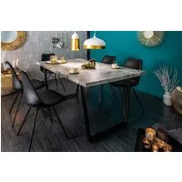 riess-ambiente Esstisch LOFT 160cm grau/schwarz - Holzwerkstoff, Metall, Beton-Design, Kufen (Einzelartikel, 1-St), Modern & Industrial Design für 4 Personen - ideal für Wohnzimmer