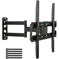 LALAHO TV-Wandhalterung TV Wandhalterung für 32-65zoll TV/Monitor mit Wasserwaage, (bis 65 Zoll, max.VESA 400x400mm mit Wasserwaage)
