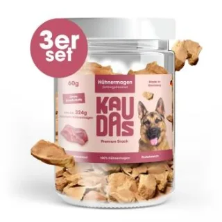 KAUDAS HühnermagenPur Natursnack 3x60 g