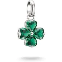 THOMAS SABO Charm-Einhänger Charm Kleeblatt - Connect, mit Glas-Keramik Stein