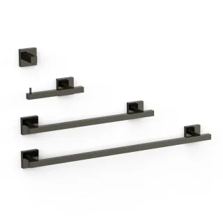 Tres Set bestehend aus 2 Handtuchhaltern + 1 Papierhalter ohne Deckel + 1 Haken , 09598101KM 09598101KM