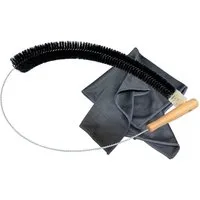 Muxel Reinigungsbürste Ziegenhaar Heizkörperbürste - Langer Bürstenkopf mit Carbon Heizkörper, Heizkörper fast aller Arten, (Komplett für Ihre Heizung, 1-tlg., Lange flexible Bürste 120 cm lang), Wäschetrockner