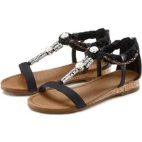 LASCANA offener Schuh, Sandale Sandalette, Sommerschuh mit Schmuckelementen VEGAN