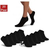 NERS Kurzsocken aus Baumwolle 10 Paar, Damen und Herren ohne Naht, mit Komfortbund (20-Paar, 10) Sneaker socken, Atmungsaktive, Ohne Gummidruck, Robust und Langlebig