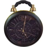 Einkaufszauber Handtasche Designer Handtasche mit echter Uhr Schwarz, Echte Uhr
