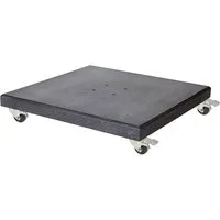 Platinum Sonnenschirm Sonnenschirmständer Modena Schwarz poliert Granit, LxB: 76x76 cm