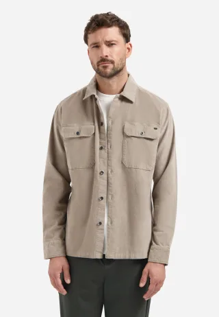 No Excess - Overshirt Buttons Twill Stretch Clay - Gr. - S