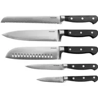 Hanseatic Messer-Set hanseatic PREMIUM, 5-teilig (Set, 5-tlg), mit schwarzen Griffen, mit Nieten