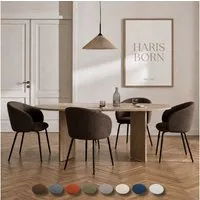 Haris Børn Esszimmerstuhl mit Armlehnen - Hochwertige Polsterstühle für Esszimmer (Set, 4 St), Premium Esszimmer Stühle & Wohnzimmer Stühle
