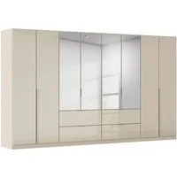OTTO home Drehtürenschrank Kleiderschrank Kleiderschränke Schrank Garderobe AGORDO mit Glasfront (in zwei Griff-Farben, Breiten 91-360 cm) mit Außenschubkästen, in 7 Breiten und 2 Höhen MADE IN GERMANY