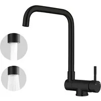 Duschparadies Küchenarmatur Wassermann mit 360° Dreh- & 90° Klappfunktion, L-Form Edelstahl Design Einhebel-Armatur aus Edelstahl für Küchen mit innenöffnenden Fenstern