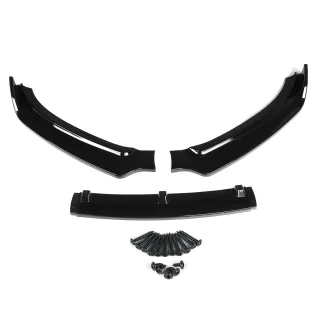 Car Front Bumper Lip Splitter Body Kit For Audi A4 2013-2016 Glossy Black