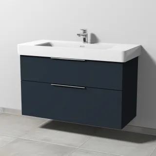 Sanipa 3way Waschtischunterbau zu Laufen Pro S Waschtisch mit 2 Auszügen, Marine-Matt UP7701R
