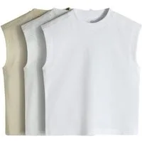 The Set Trägertop The Set ärmelloses Jersey-Oberteil, 3er-Pack (3-tlg)