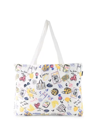 Tom Tailor - Strandtasche aus Canvas summerly lemon print - Gr. - OS