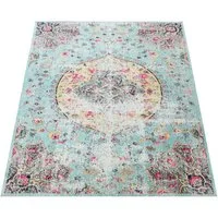Paco Home Teppich Artigo 401, rechteckig, Höhe: 2 mm, Kurzflor, Orient-Optik, Vintage Design, In- und Outdoor geeignet