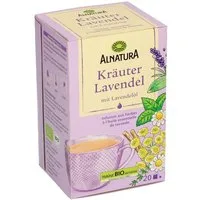 Alnatura Tee Kräuter Lavendel Tee, 20 Aufgussbeutel