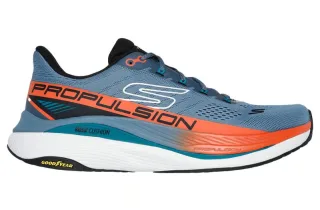 Skechers Performance Max Cushioning Propulsion Herren Textil Sneaker In Schieferfarben