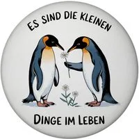 speecheese Magnet Pinguine Blumen - Es sind die Kleinen Dinge Magnet