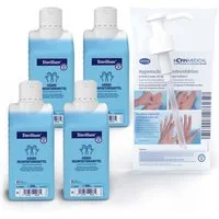 PAUL HARTMANN AG Horn Medical Dosierpumpe inkl. 4 x 500ml Sterillium Hand-Desinfektionsmittel (Spar-Set, [- bekannt & bewährt dank Dosierpumpe sofort einsetzbar)