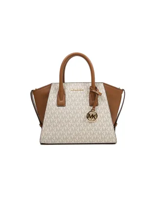 Michael Kors Avril Kleine Logo- und Leder-Umhängetasche